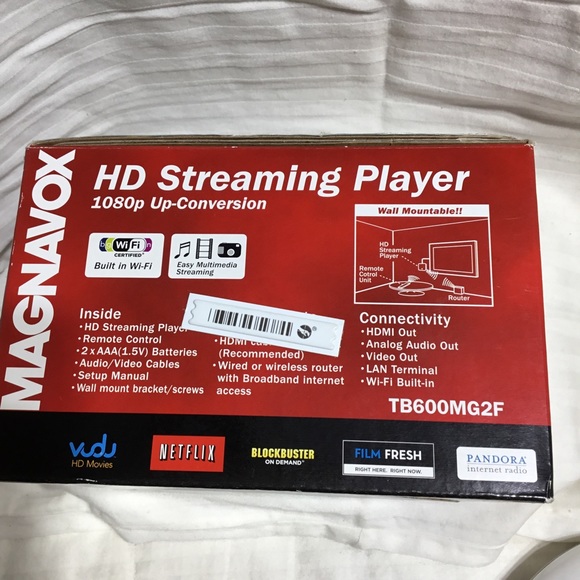Magnavox HD streaming player, WI-FI, HDMI, NIB - Picture 2 of 3